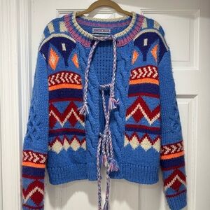 Kimchi Blue Multicolor Geometric Cardigan